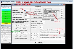 Khai báo dữ liệu ban đầu - Chi tiết mái