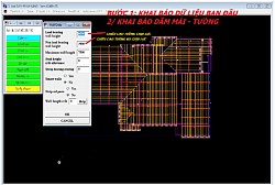 Khai báo dữ liệu ban đầu - Khai báo dầm mái, tường
