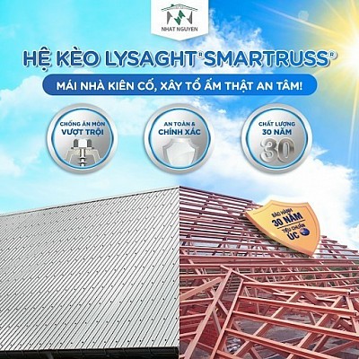 lysaght smartruss active inok g550,  khung kèo thép g550,  kèo thép mạ chống gỉ , khung kèo mái thép cao cấp , hệ kèo thép lysaght , vật liệu mái nhà thép , kết cấu thép xây dựng